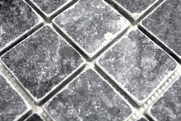 Piastrella di mosaico dipinta a mano marmo pietra naturale nero Nero Antique Marble MOS36-0404_m