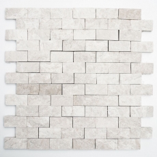 Mosaico dipinto a mano muro di pietra marmo pietra naturale avorio Brick Splitface Botticino Marble 3D MOS45-1202_m