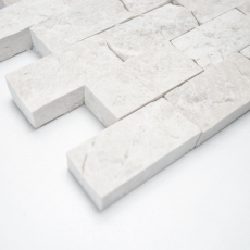 Mosaico dipinto a mano muro di pietra marmo pietra naturale avorio Brick Splitface Botticino Marble 3D MOS45-1202_m