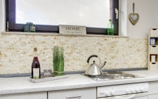 Muro di pietra a mosaico in marmo Splitface pietra naturale muro di mattoni legame soleggiato beige 3D look muro cucina bagno - MOS42-X3D46