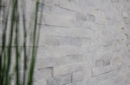 Muro a mosaico di marmo Splitface pietra naturale pietra bianca muro di mattoni legame Ibiza Sugar 3D ottico piastrelle backsplash cucina - MOS45-0204