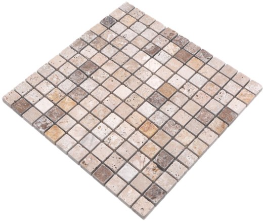 Travertino mosaico piastrelle terrazza pavimento pietra naturale beige marrone dorato backsplash piatto doccia parete doccia cucina - MOS43-46380
