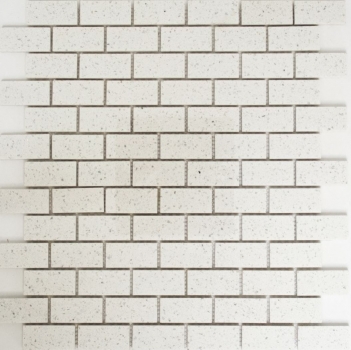 Piastrelle di mosaico quarzo composito pietra artificiale Brick Artifical bianco MOS46-0104