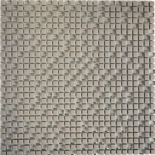 Mosaico dipinto a mano ECO Recycling GLAS Smalto crema vetro opaco MOS140-03C_m