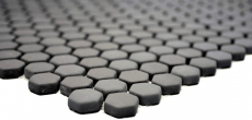 Mosaico dipinto a mano ECO Recycling GLAS Smalto esagonale grigio-marrone opaco MOS140-HX15G_m