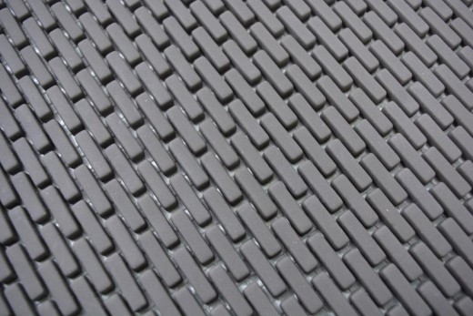 Mosaico di vetro Rivestimento sostenibile Tile Recycling Brick Smalto grigio-marrone opaco MOS140-B25G