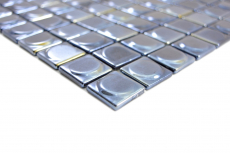 Piastrella di mosaico campione a mano ECO Recycling GLAS ECO nero metallizzato 3DR MOS350-18_m
