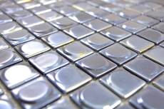 Piastrella di mosaico campione a mano ECO Recycling GLAS ECO nero metallizzato 3DR MOS350-18_m