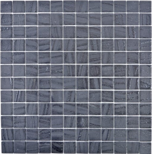 Mosaico di vetro Rivestimento sostenibile Backsplash di piastrelle Riciclaggio nero antracite MOS360-03