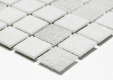 Mosaico di vetro tessere di mosaico bianco antico bianco grigio chiaro bagno piastrelle doccia splashback piastrelle backsplash MOS52-0103