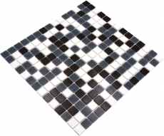 Mosaico di vetro tessere di mosaico bianco grigio nero bagno piastrelle doccia splashback piastrelle backsplash MOS52-0302