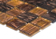 Mosaico di vetro Piastrelle di mosaico oro beige rame marrone Alzatina per doccia Schienale di piastrelle MOS54-1306