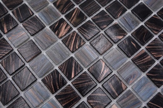 Piastrelle di vetro a mosaico grigio rame nero antracite doccia splashback piastrelle backsplash MOS54-0108