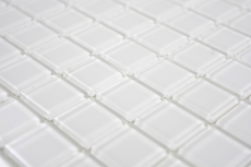 Mosaico dipinto a mano Mosaico di vetro traslucido Cristallo super bianco BAGNO WC Cucina MURO MOS63-0101_m