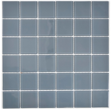 Piastrella di mosaico Mosaico di vetro traslucido Cristallo grigio BAGNO WC Cucina MURO MOS69-0202_f | 10 tappetini di mosaico