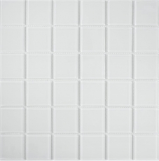 Mosaico dipinto a mano Mosaico in vetro traslucido Cristallo super bianco BAGNO WC Cucina MURO MOS69-0101_m
