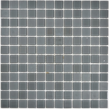 Mosaico dipinto a mano Mosaico di vetro traslucido Cristallo grigio antracite opaco MOS63-2602_m