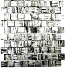 Mosaico di vetro Mosaico di vetro smerigliato struttura nero chiaro opaco smerigliato MOS68-CF41