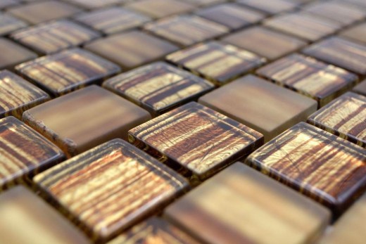 Piastrella di mosaico Mosaico di vetro Cristallo smerigliato vetro marrone chiaro opaco smerigliato MOS78-CF85