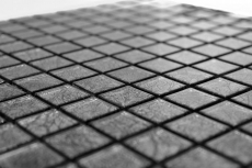 Mosaico dipinto a mano Mosaico in vetro traslucido Struttura in cristallo nero MOS63-CM-4BL12_m