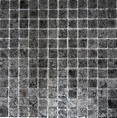 Piastrella di vetro a mosaico Backsplash di piastrelle argento antracite nero struttura aspetto metallo MOS63-CM-4BL12