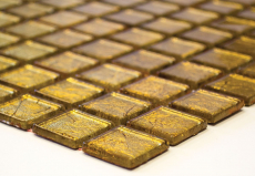 Mosaico di vetro piastrelle di mosaico oro Piastrelle strutturate backsplash Cucina parete doccia MOS120-0742
