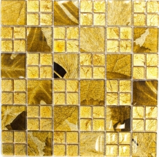 Mosaico di vetro oro piastrelle Desert tile backsplash cucina doccia muro MOS88-8DSG