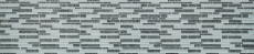 Barre di mosaico di vetro Tessere di mosaico Backsplash di piastrelle bianco grigio antracite fiori MOS86-8CFL