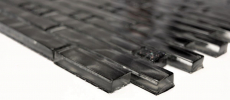 Mosaico dipinto a mano Mosaico in vetro composito traslucido Crystal Chic nero MOS87-MV708_m