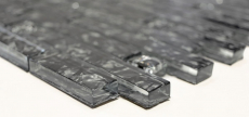 Aste per mosaico di vetro Tessere per mosaico grigio antracite nero MOS87-MV718