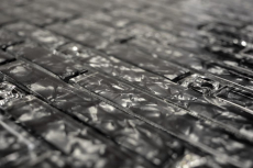 Aste per mosaico di vetro Tessere per mosaico grigio antracite nero MOS87-MV718