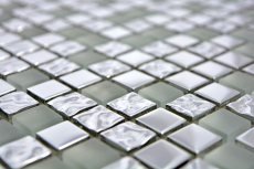 Mosaico dipinto a mano Mosaico in vetro traslucido Crystal EP Vetro argentato smerigliato MOS92-0217_m