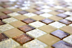Piastrella di mosaico dipinta a mano Mosaico di vetro traslucido champagne MOS88-8LU80_m