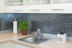 Lustre luxury deluxe glass mosaic mosaic tiles Crystal graphite black MOS88-8LU89