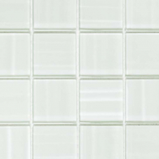 Piastrella di mosaico dipinta a mano Mosaico di vetro bianco traslucido Cristallo ologramma Codice a barre bianco MOS110-0104_m