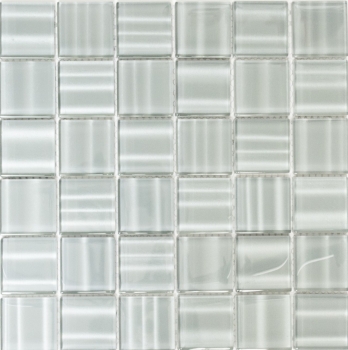 Piastrella di mosaico dipinta a mano Grigio traslucido Mosaico di vetro Cristallo ologramma Codice a barre grigio MOS110-0202_m