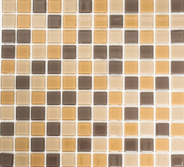 Piastrella di mosaico dipinta a mano Marrone traslucido Mosaico di vetro Cristallo marrone BAGNO WC Cucina PARETE MOS62-1302_m