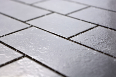 Mosaico di vetro Piastrelle di mosaico antracite grafite nero Legame con il muro Nero MOS68-0349L