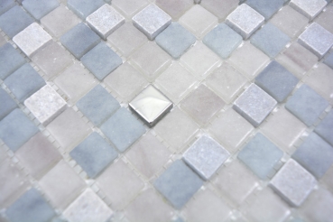 Mosaico di vetro piastrelle in pietra grigio crema GRIGIO BAGNO WC cucina MURO MOS91-0204