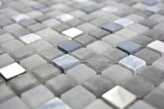 Piastrella di mosaico dipinta a mano pietra traslucida nera NERO BAD WC cucina MOS91-0334_m