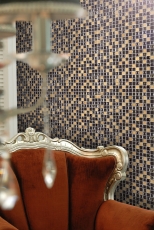 Mosaico di vetro pietra naturale mosaico piastrelle resina nero oro argento cucina splashback piastrelle backsplash bagno - MOS92-0301