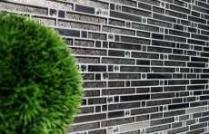 Aste di mosaico in vetro tessere di mosaico in acciaio inox bianco crema argento MOS86-0106