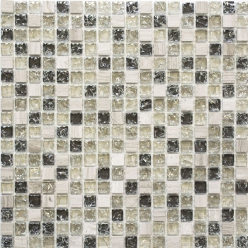 Mosaico dipinto a mano Piastrella traslucida grigio-verde Mosaico di vetro Pietra di cristallo grigio-verde MOS92-1052_m