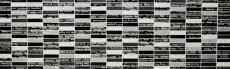 Mosaico rettangolare in vetro Urban Feeling vetro smerigliato nero bianco argento cucina splashback bagno - MOS87-39