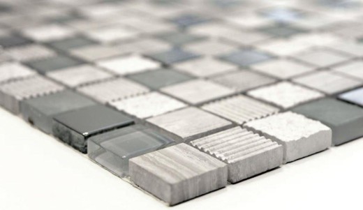 Pietra naturale mosaico rustico piastrelle di vetro mosaico marmo grigio chiaro argento beige smerigliato piastrelle di vetro backsplash parete cucina bagno WC - MOS92-HQ20