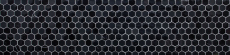 Piastrella di mosaico decorata a mano Backsplash di piastrelle Nero traslucido Mosaico di vetro esagonale Pietra di cristallo 3D nero MOS11D-33_m