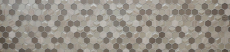 Piastrella di mosaico dipinta a mano Backsplash di piastrelle grigio chiaro traslucido Mosaico di vetro esagonale Pietra di cristallo 3D grigio chiaro MOS11D-44_m