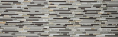 Piastrella di mosaico dipinta a mano Rivestimento traslucido grigio marrone Mosaico di vetro composito Pietra di cristallo grigio marrone MOS86-0202_m