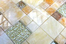 Pietra naturale vetro mosaico marmo mosaico piastrelle ambra oro ocra marrone backsplash parete cucina WC - MOS88-MC649