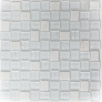 MOS82-0111_m tessere di mosaico a mano traslucido bianco rettangolo vetro mosaico pietra cristallo bianco